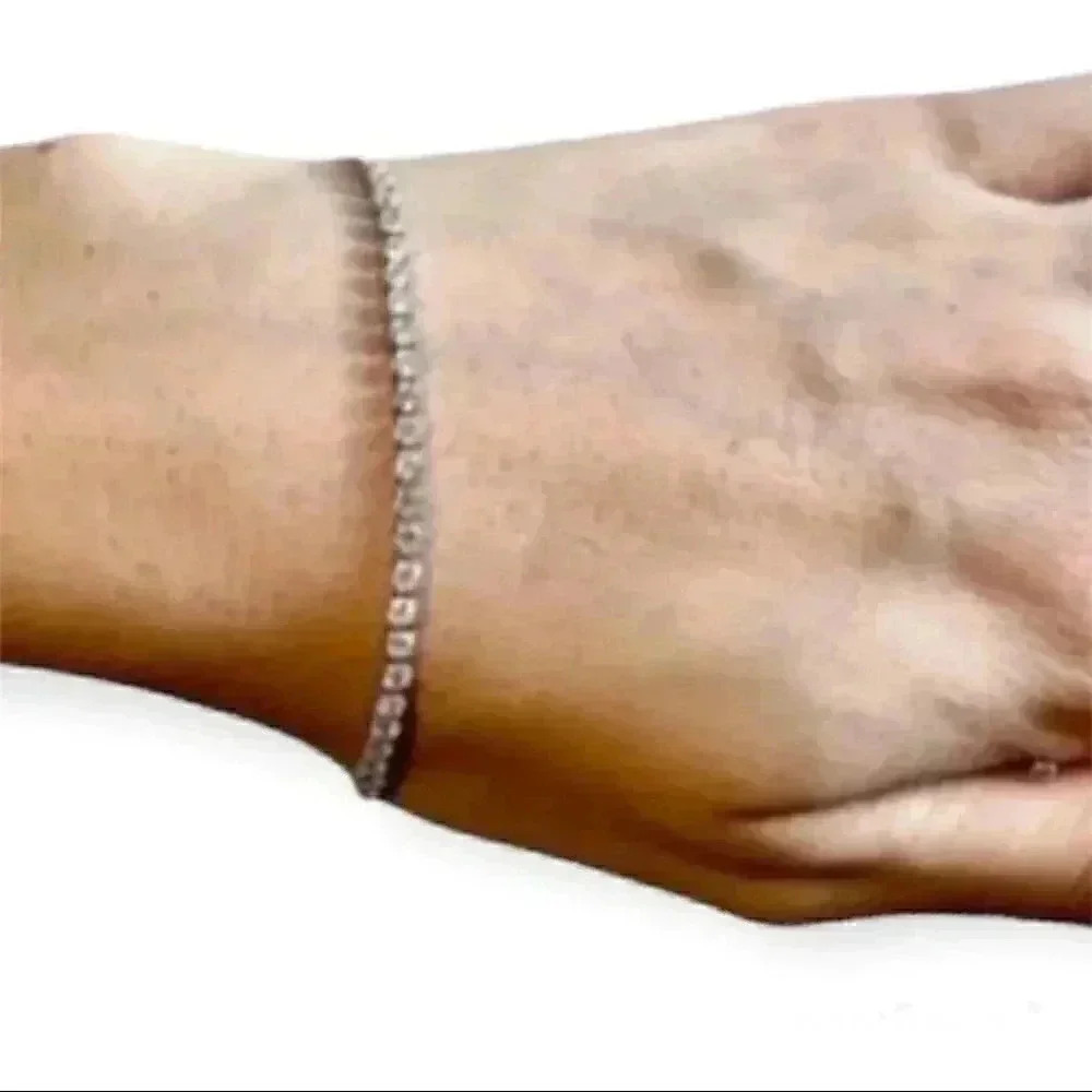 NWT Cz by Kenneth Jay Lane silver rhinestone bracelet Saks fifth avenue